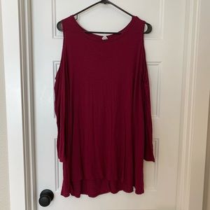 Maroon top